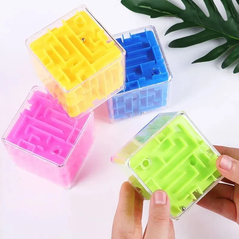 

TOBEFU 3D Maze Magic Cube Transparent Six-sided Puzzle Speed Cube Rolling Ball Game Cubos Maze Toys for Children Educational