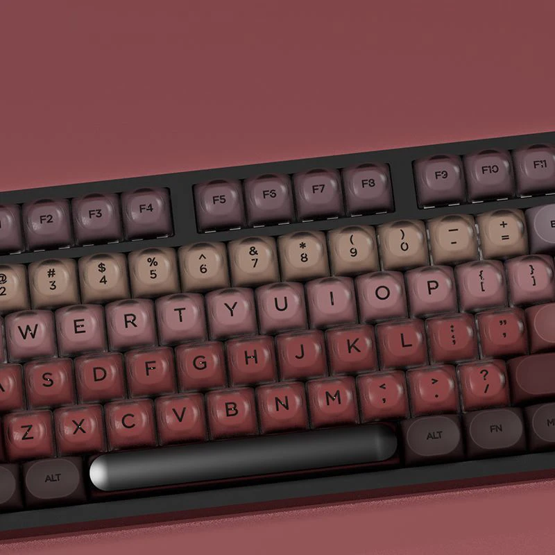 132 مفتاح HOA Profile أحمر الشفاه Keycap PBT Double Shot Keycap لـ Mx Switch لوحة المفاتيح الميكانيكية ISO أدخل قبعات المفاتيح
