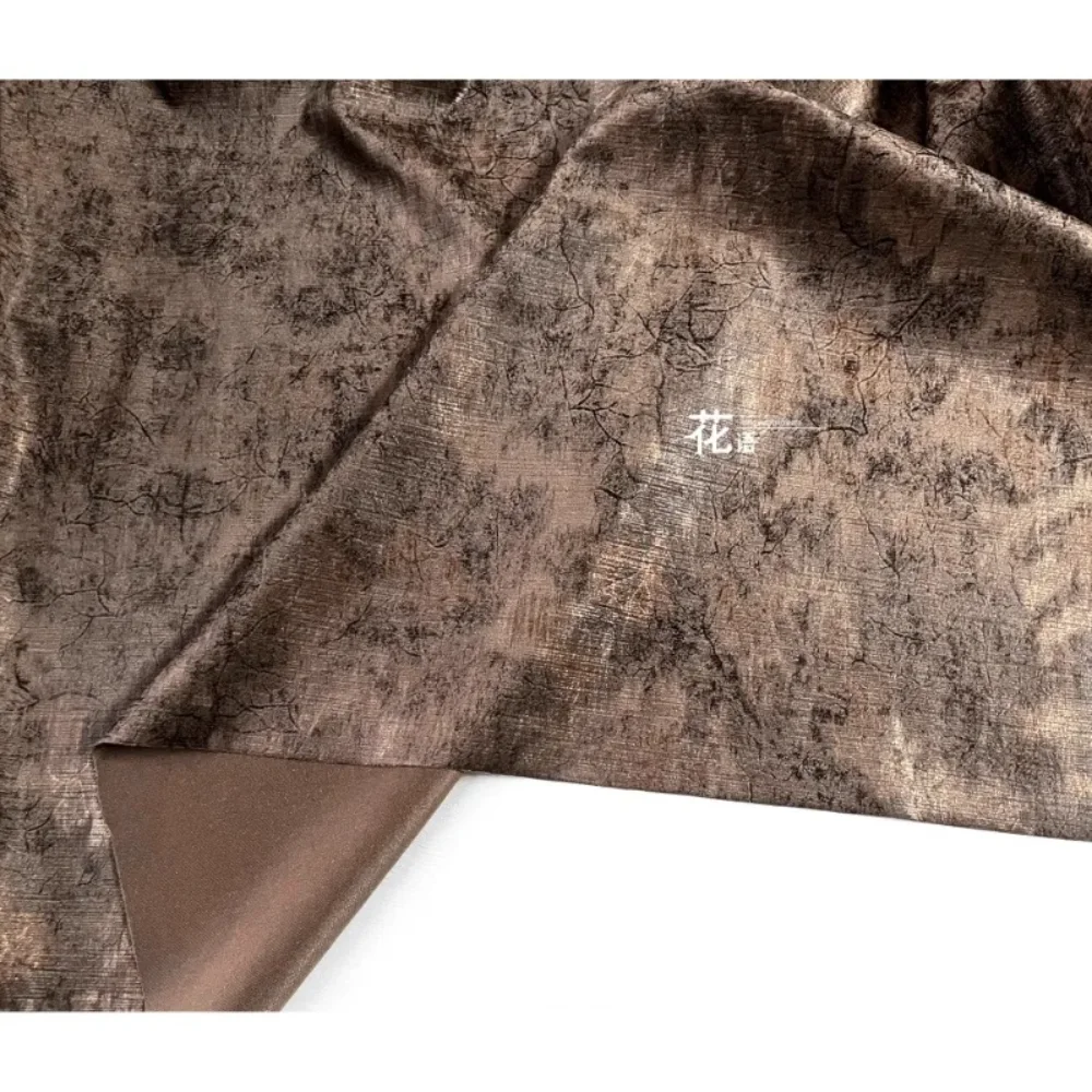 

Винтажная окрашенная ткань с принтом Brozing для изготовления старых юбок, курток, рубашек, брюк, дизайнерская одежда, материал для шитья своими руками, ткань