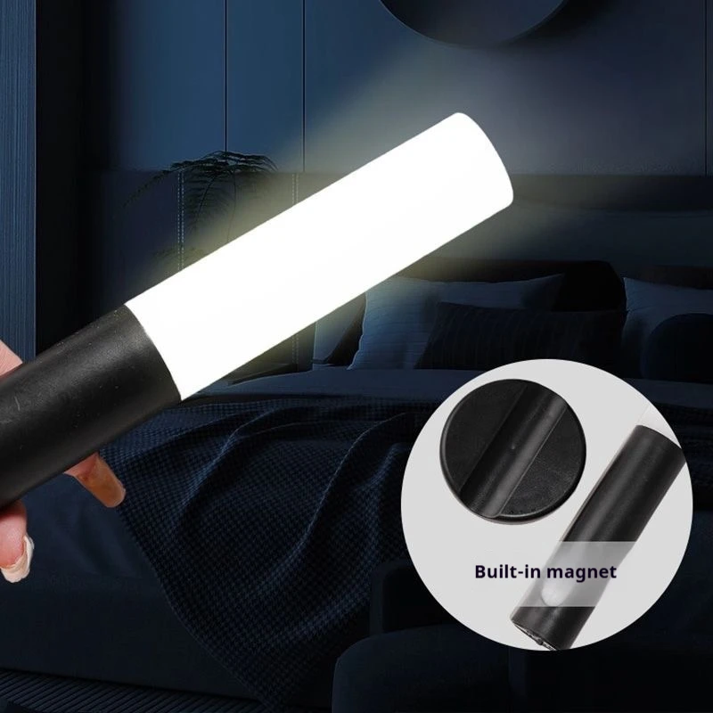 LED 1200mAh bateria czarna kinkiet kryty Led magnetyczna przenośna lampa ładowanie do przedpokoju sypialnia światło z czujnikiem ruchu klatka schodowa