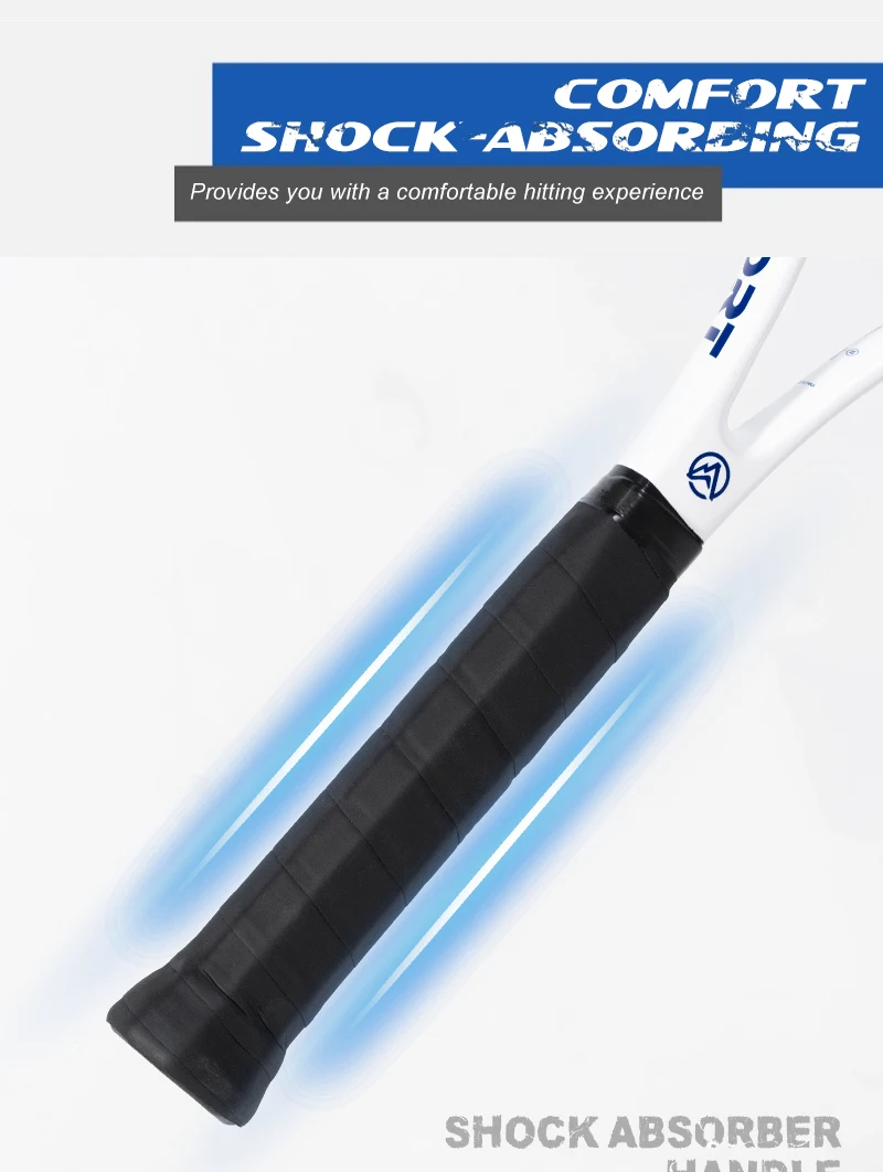 ALPSPORT T800 18K Professioneller Tennis-Schläger aus Carbonfaser – Leicht (280g) mit Tasche & Rutschfestem Gurt, Schneller Versand für Turniere – Detail 10
