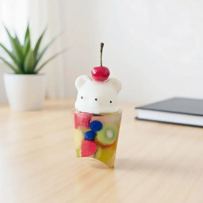 ของเล่นเด็ก 1 ชิ้น 1:12 1:6 บ้านตุ๊กตาจิ๋ว ช็อกโกแลตหวาน หมี ผลไม้ โซดา แก้ว ชุดครัวของเล่น