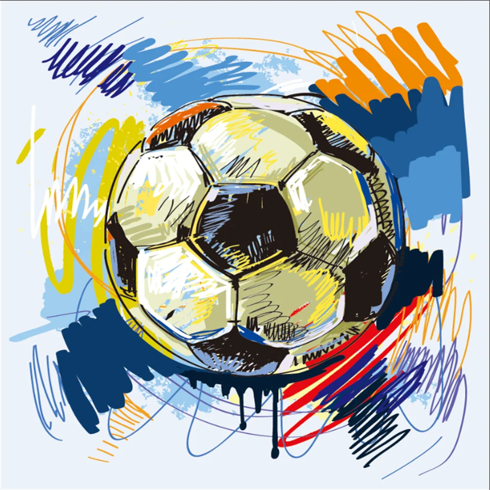 Custom size mural soccer background collection decorative painting Home decor Living room bedroom soccer tapestry 3d wallpaper