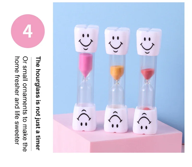 Children Kids Toothbrush Timer 3 Minutes 2 Minutes Smile Sandglass Tooth Brushing Hourglass Gift Sand Clock