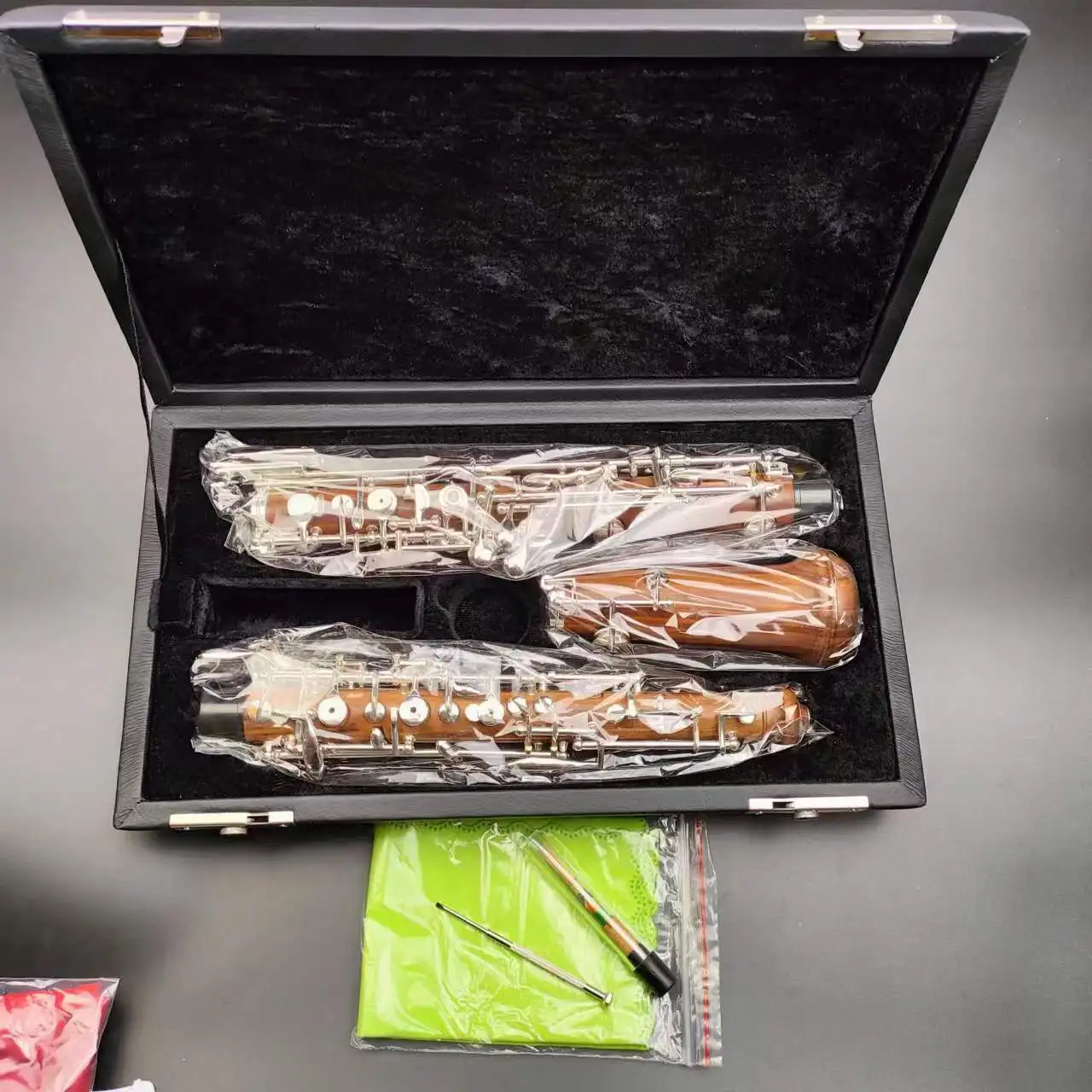 Rosewood Top Grade Oboe C Key Sliver Plated Fully or Semi Automatic Oboe,Free case Bag reed and Other Accessories