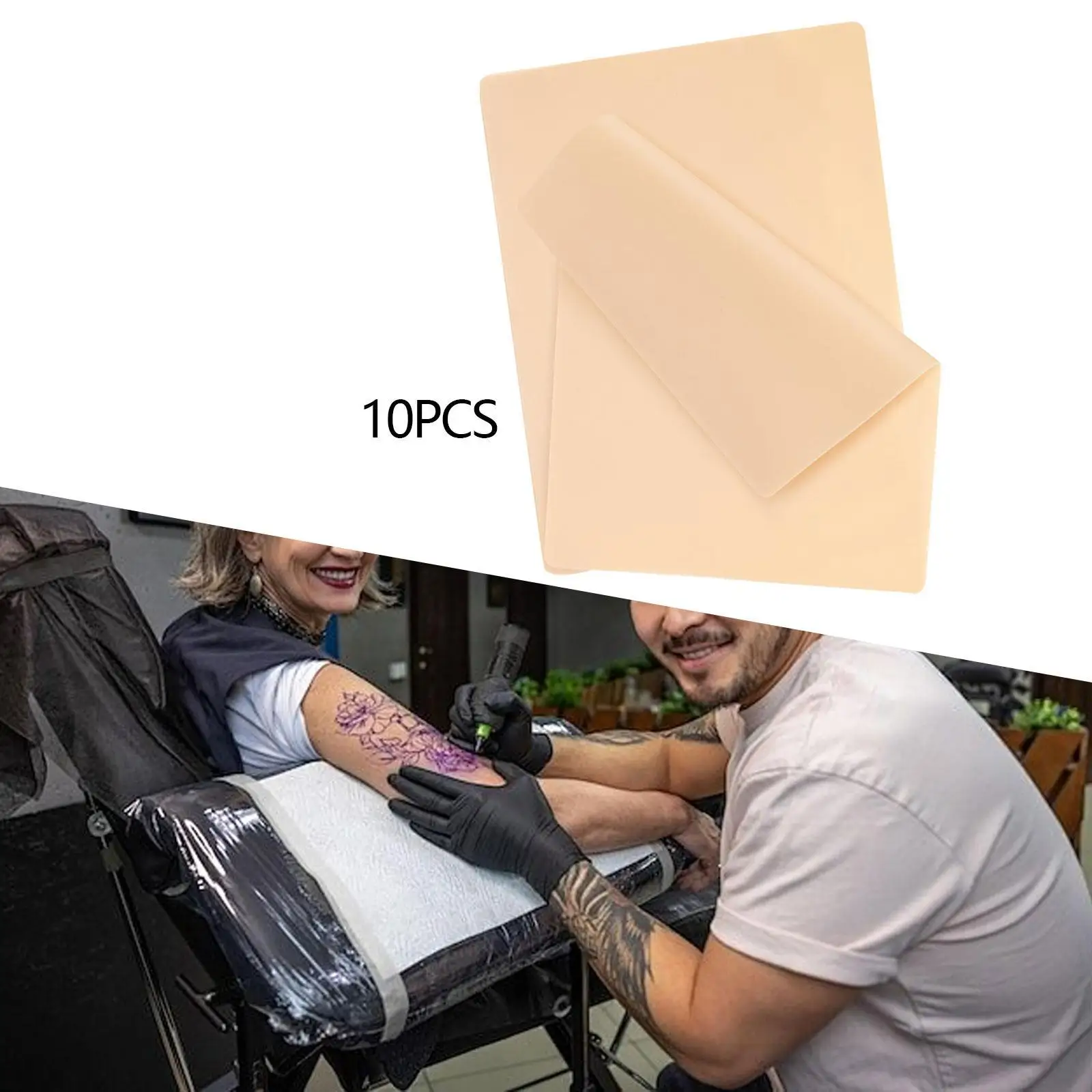 Synthetic Skin Tattoo 3mm Silicone Practice Skins Realistic Feel Makeup Accessories for Beginners and Experts