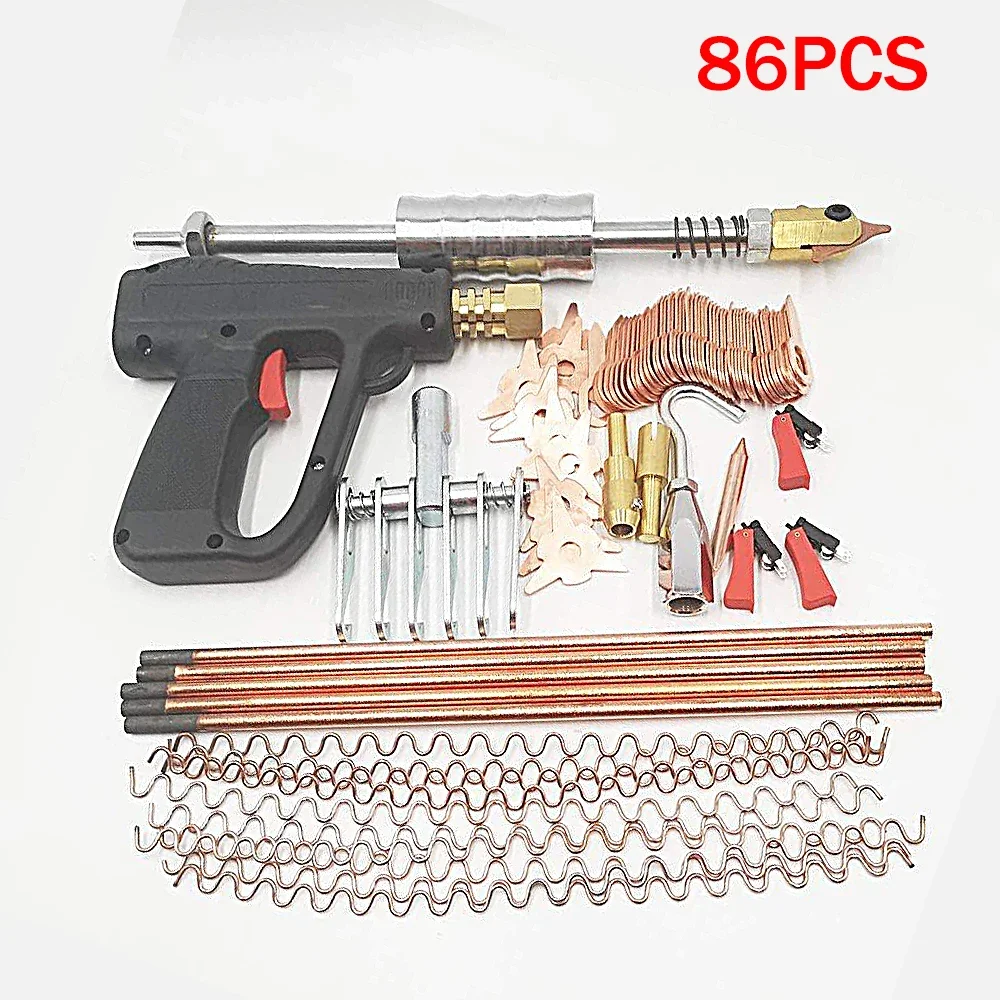 

86pcs/set Car Body Dent Repair Puller Dent Spot Repair Removal Device Welding Machine Pulling Hammer Tool Stud welder