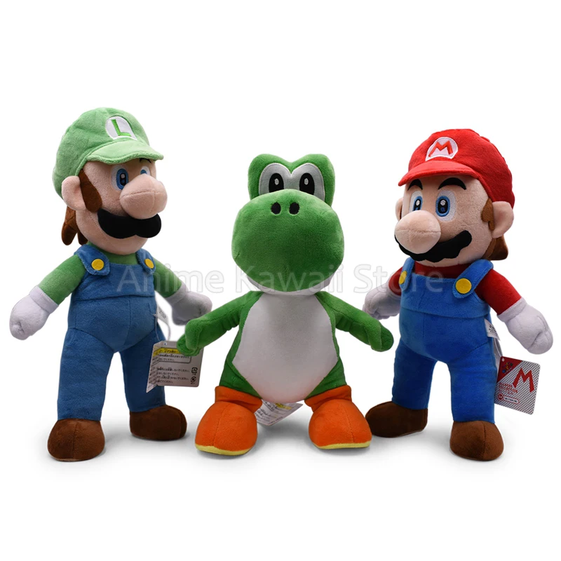 

3 Styles Super Mario Stuffed Toy Mario Bros Luigi Yoshi Plush Doll Figure Cartoon Mario Peluche Doll Kids Gifts