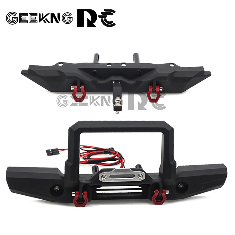 

RC Car Metal Front Bumper with Led Light and Rear Bumper for 1/10 RC Crawler TRX-4 TRX-4 Axial SCX10 Upgrade Parts