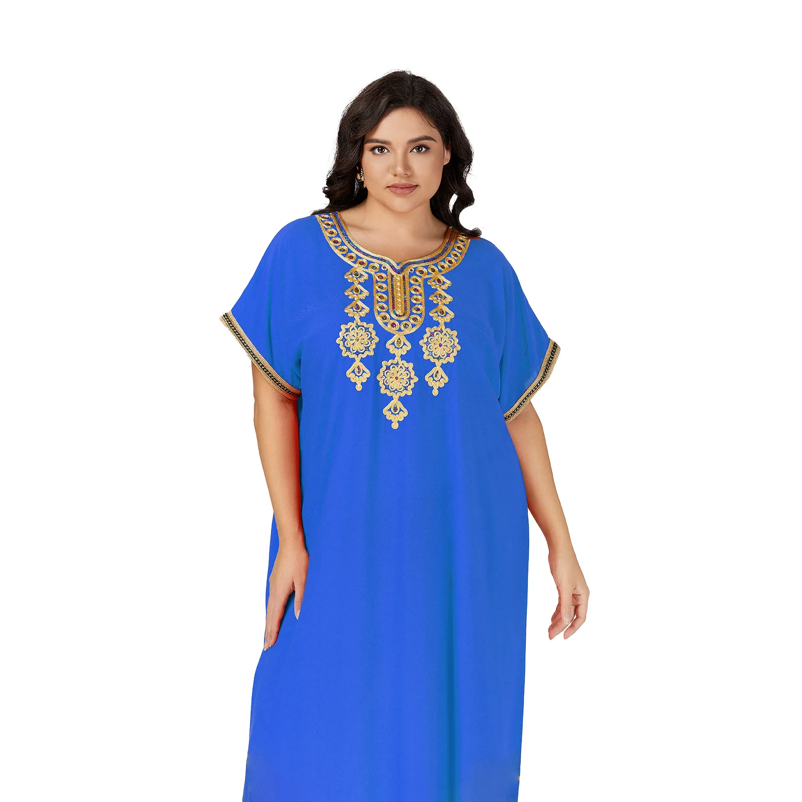 Nuovo caftano in cotone a maniche corte abito tradizionale africano copricostume Plus Size Casual Home Dashiki marocchino africano per le donne