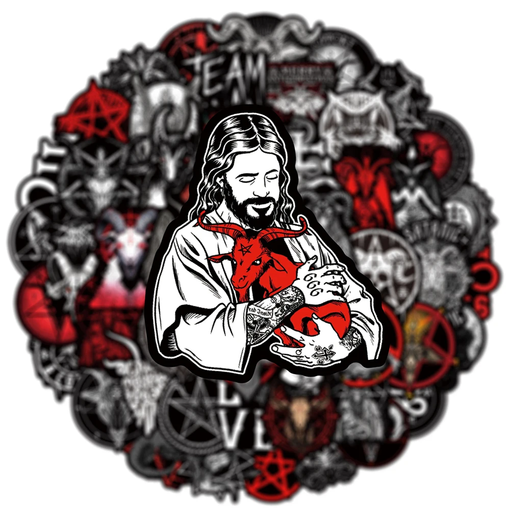 10/30/50pcs Horror Gothic Demon Satan Stickers Cool Cartoon Devil Graffiti Sticker cassa del telefono Skateboard Laptop decalcomania impermeabile