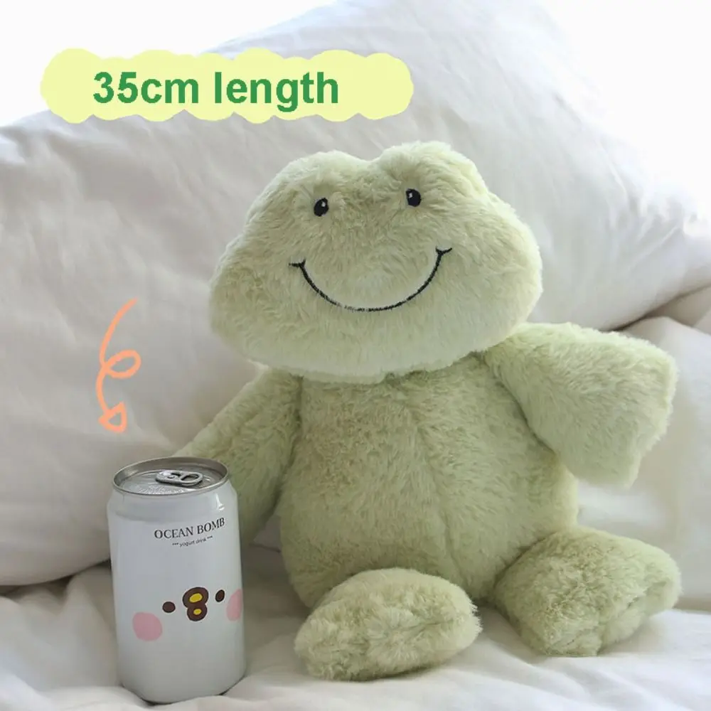 

Kids Sleep Toys Soft Toys Xmas Gifts Cartoon Animal Filled Toys Green Frog Stuffed Toy Plush Pillow Smiling Frog Plush Toy