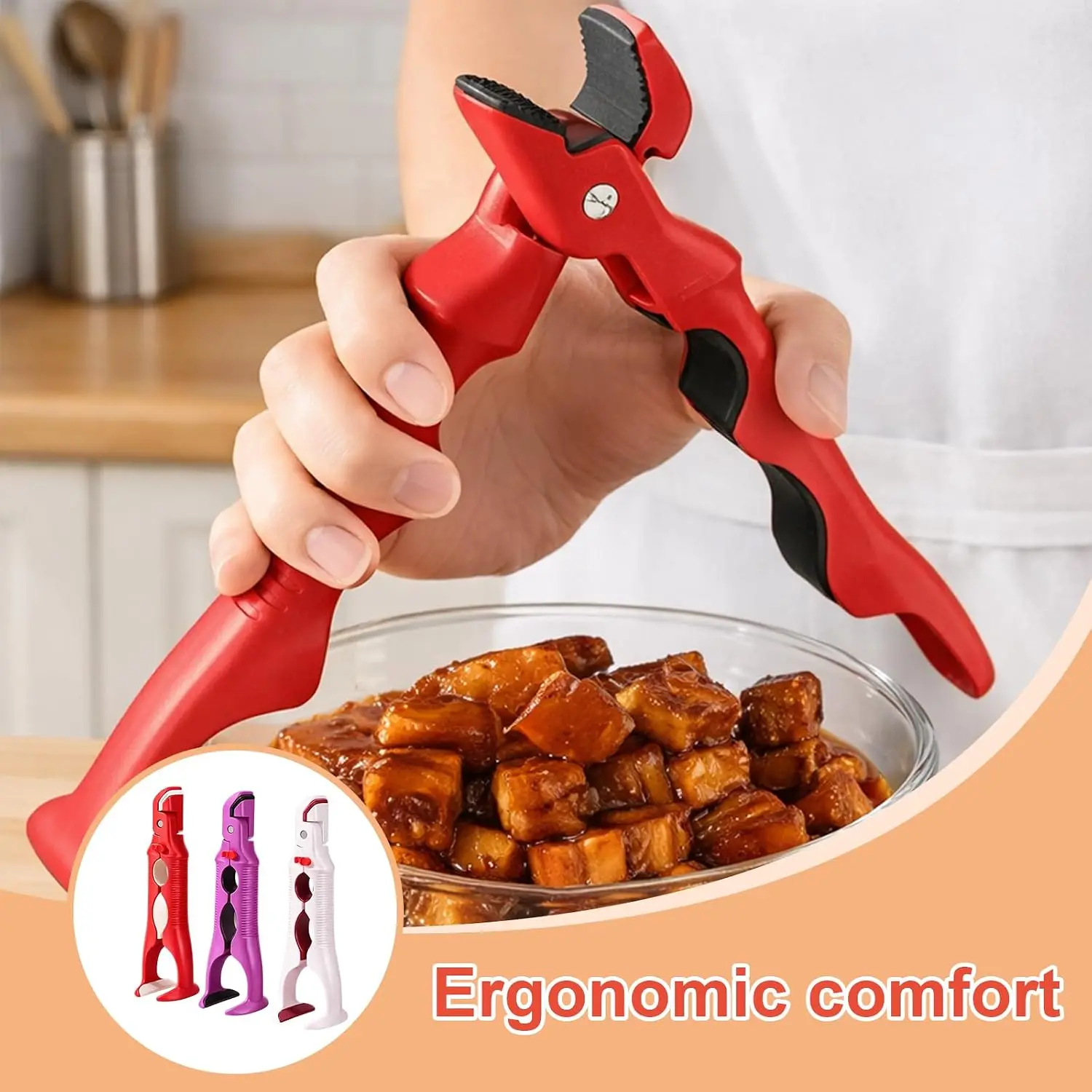 25/5000 Anti-scald plate clamp, with anti-scald bowl holder clip, heat-resistant plate clamp and built-in can opener view 4