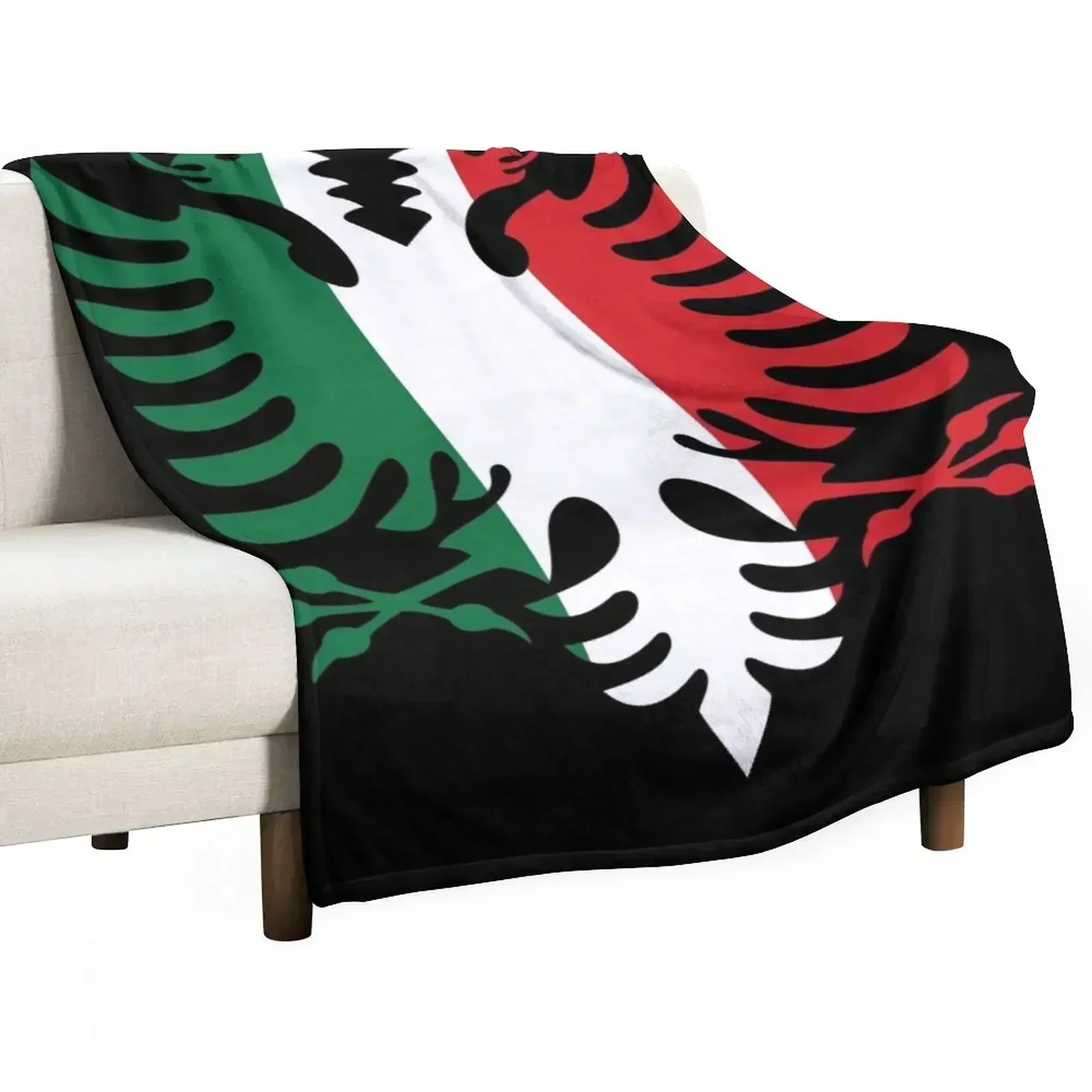 Italy Albania flag Throw Blanket Hairy Blankets Sofas Of Decoration Luxury Throw Blankets