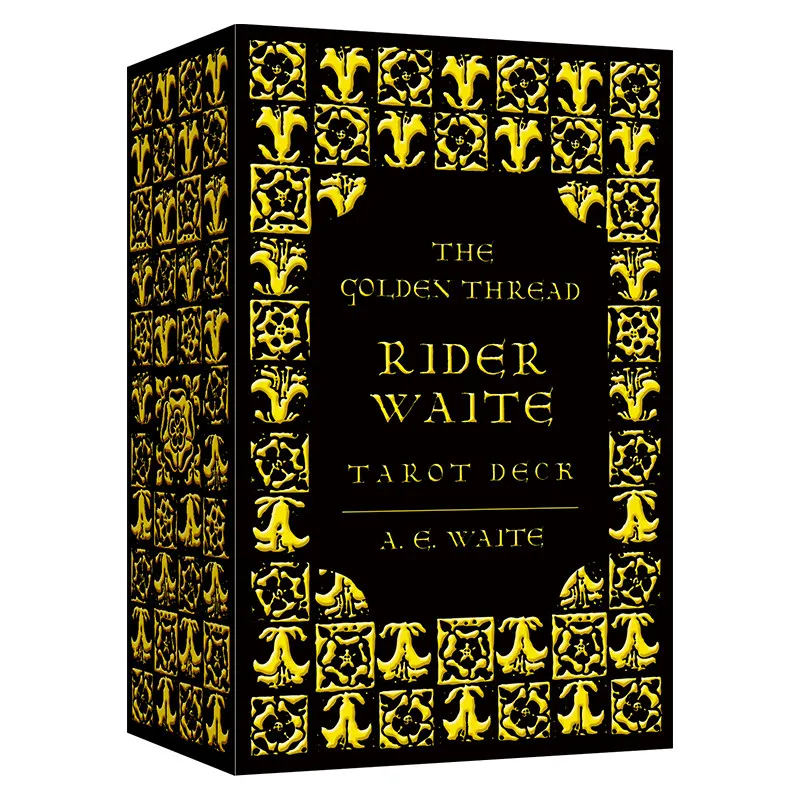 Stock Original Golden Thread Tarot Deck Rider Waite System 78 Cards English Guidebook Divination Cards for Beginner Witchy Gift
