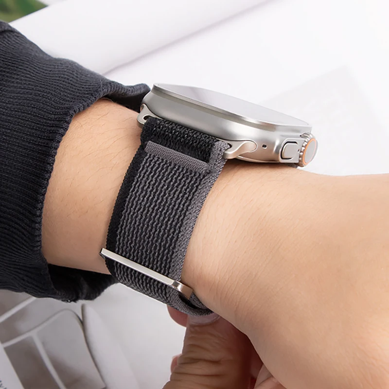 Trail Loop Strap For Apple Watch Band Ultra 49mm 44mm 40mm 45mm 41mm 42mm 38mm Nylon Bracelet Correa IWatch Series 9 8 7 6 3 SE