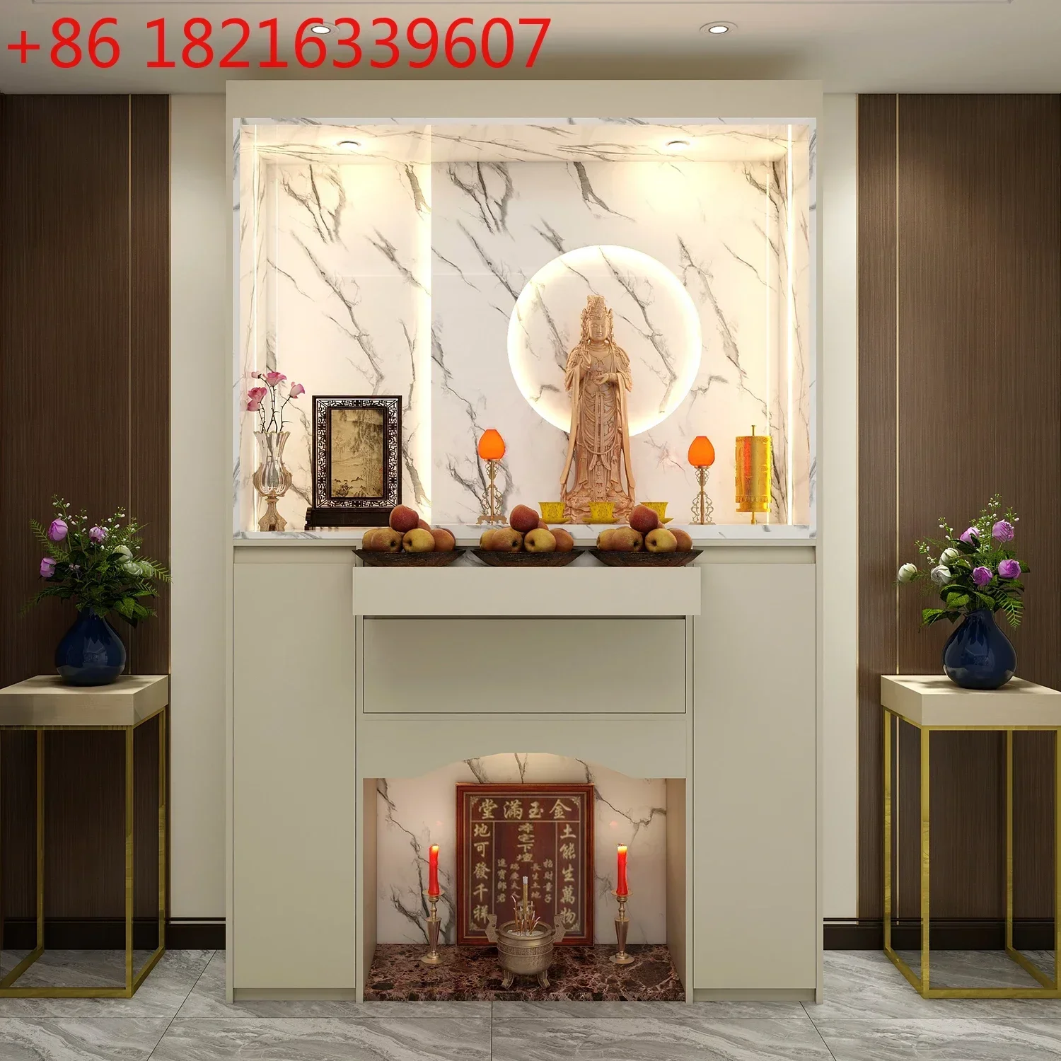 TAO Tao Buddhist Niches Offer Buddha Doors, Vertical Cabinets Offer Taiwan Incense Cases, The God Of Wealth In Chinese Style