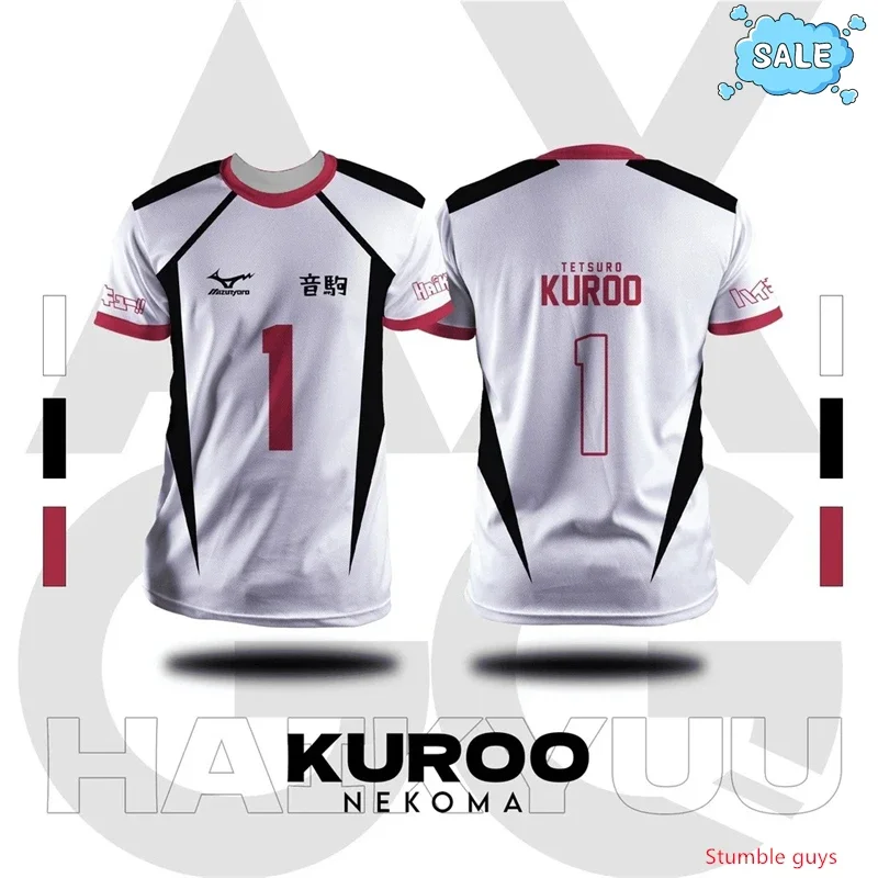 Nekoma Club Cosplay T-Shirt Haikyuu Anime Kuroo Tetsurou Kozume Volleyball-Uniform Herren Sportbekleidung Kinder Jungen Kleidung