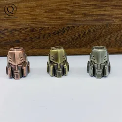 Hot Movie Character Helmet Brass Knife Bead EDC Outdoor DIY Paracord Accessories Woven Lanyard Pendant Jewelry Bracelet Hangings
