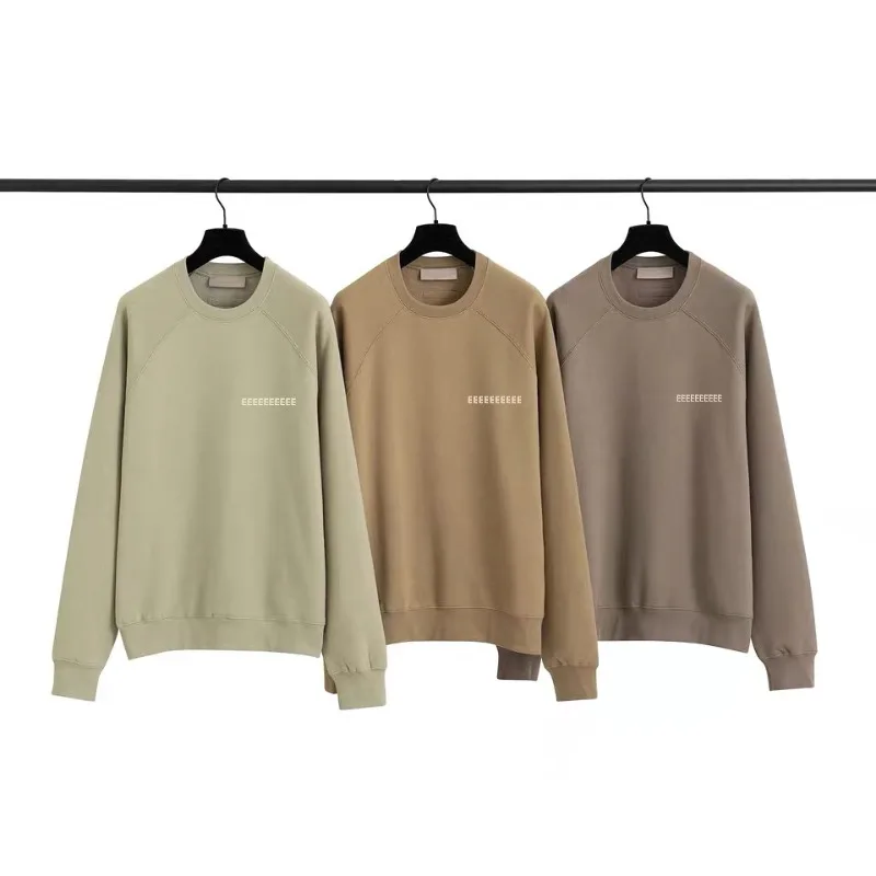 Season 8 Luxury Design Men's Sweaters Chest Two Rows Flocking Letter Logo Sweatshirts Top Quality Men's High Street Loose Coats