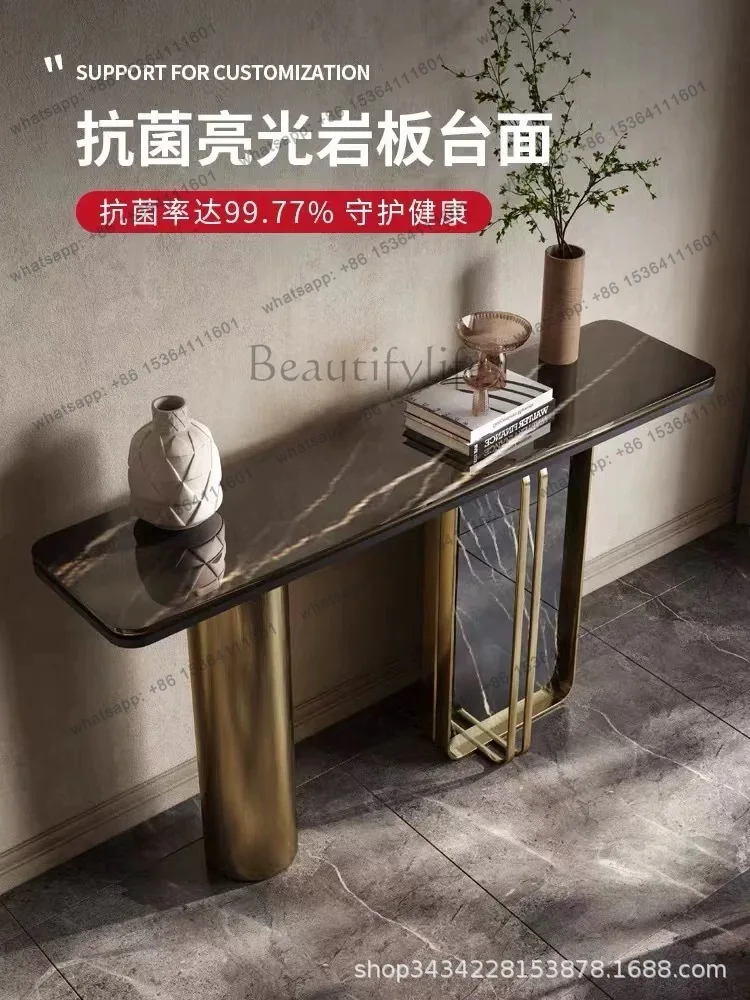 Italian entrance entrance table art extremely narrow living room aisle entrance table against the wall minimalist light luxury
