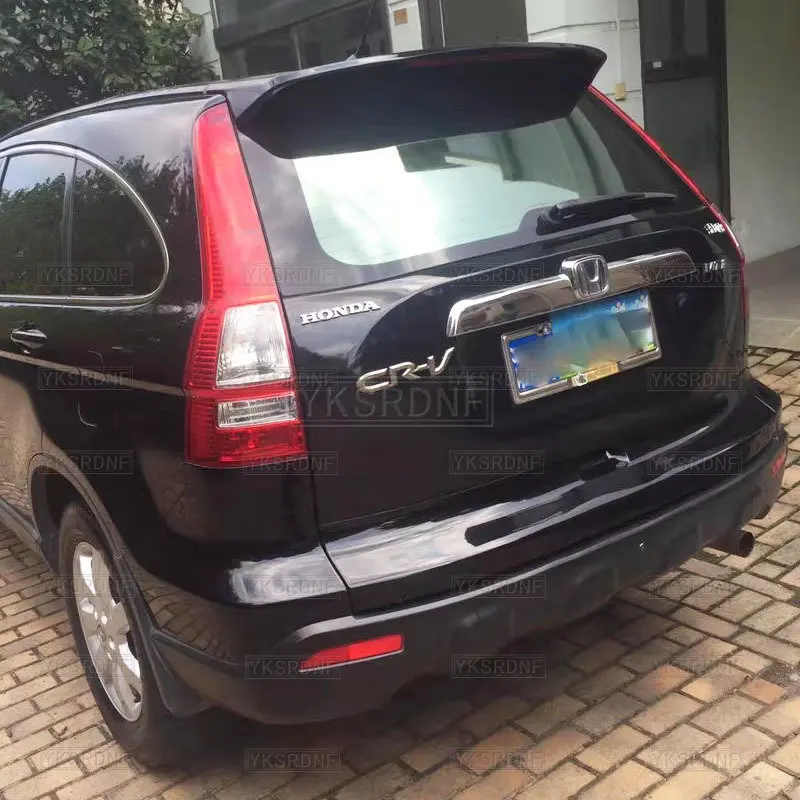 For Honda CRV CR-V 2007-2011 With LED Light Black Spoiler High Quality ABS Material Car Rear Wing Primer Color Spoiler