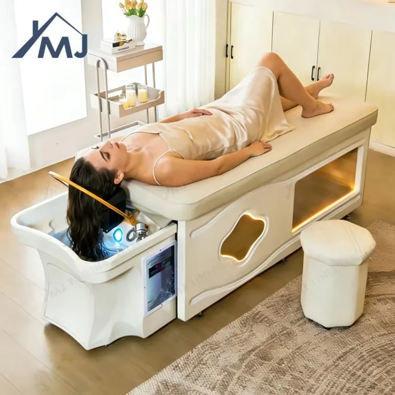 Lay Down Hair Salon Facial Treatment Massage Shampoo Japonais Wash Head Spa Bed