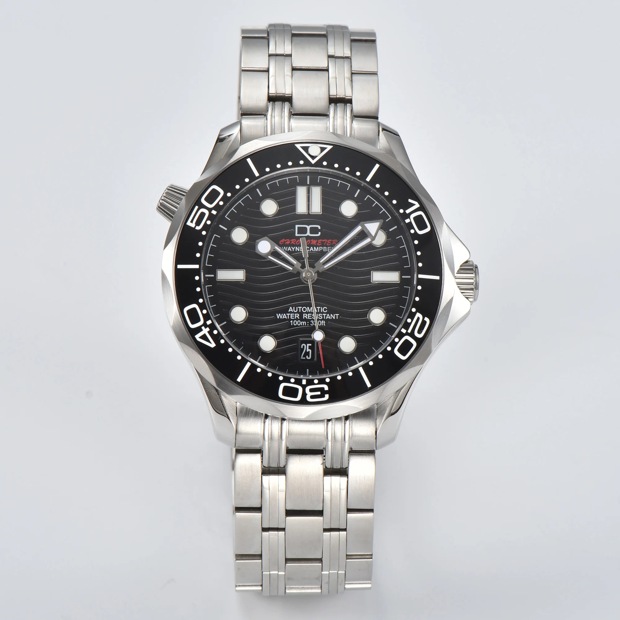 NH35 Case 300 Seahorse Watch Diving Case Glow Dial Pointer Modification Mechanical Watch NH35 Movement Accessories