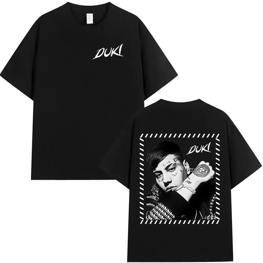 

Rapper Duki 2025 Tour Merch Tshirt Mens Women Cozy Crewneck Oversized Tshirts Aesthetic Harajuku Short Sleeve T Shirt Streetwear