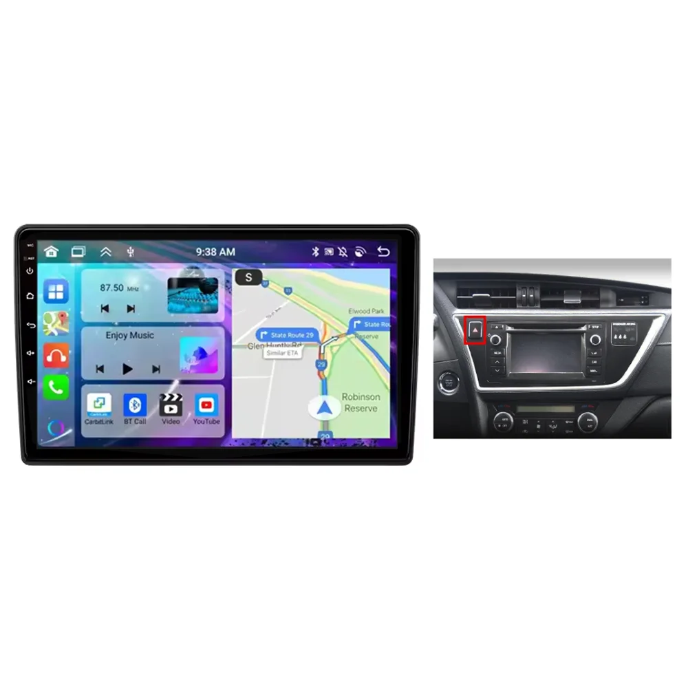 Picture 3: Car Radio For Toyota Auris 2013 2014 2015 2016 E160 E170 Corolla Android 16 Wireless Carplay Android Auto Car Multimedia Player