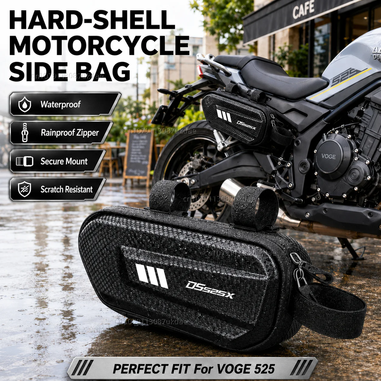 Motorcycle Side Bag Personalized Logo Waterproof Hard Shell Saddlebag For For VOGE 525 DSX DSX525 DS 525X Side Bag Waterproof