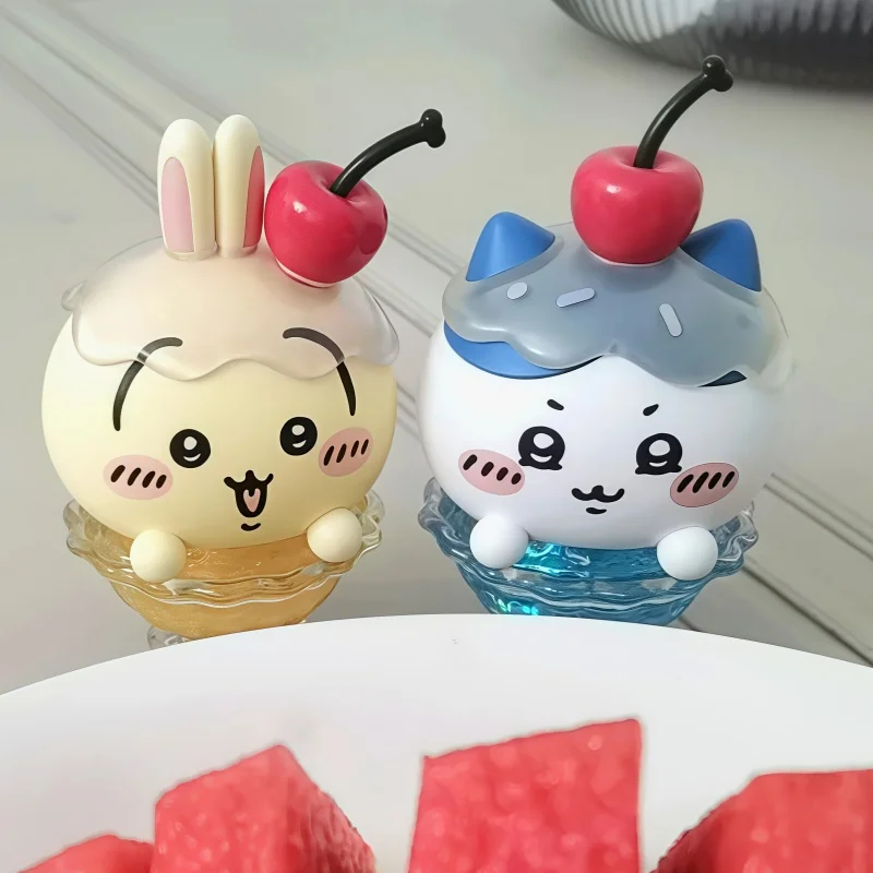 حقيقي Chiikawa Kawaii السائل الحركة الرمال ديكور فني-حلق الجليد مخروط الثلج تصميم أنيمي مكتب لعبة الاسترخاء الإجهاد الإغاثة هدية