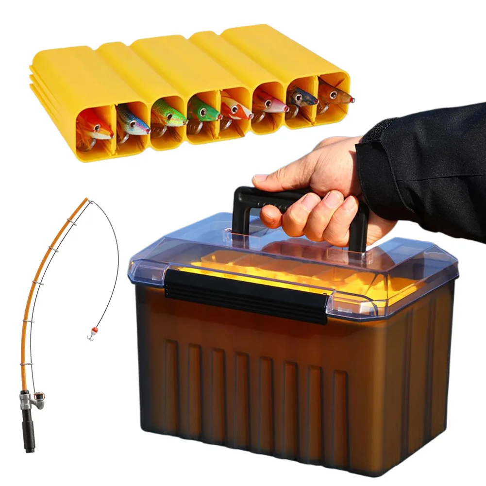 24 شبكة أسماك الحبار تهزهز الطعم الثابت الحاويات الحبار تهزهز الحاويات الصلب إغراء البحر أداة حالة الصيد الملحقات