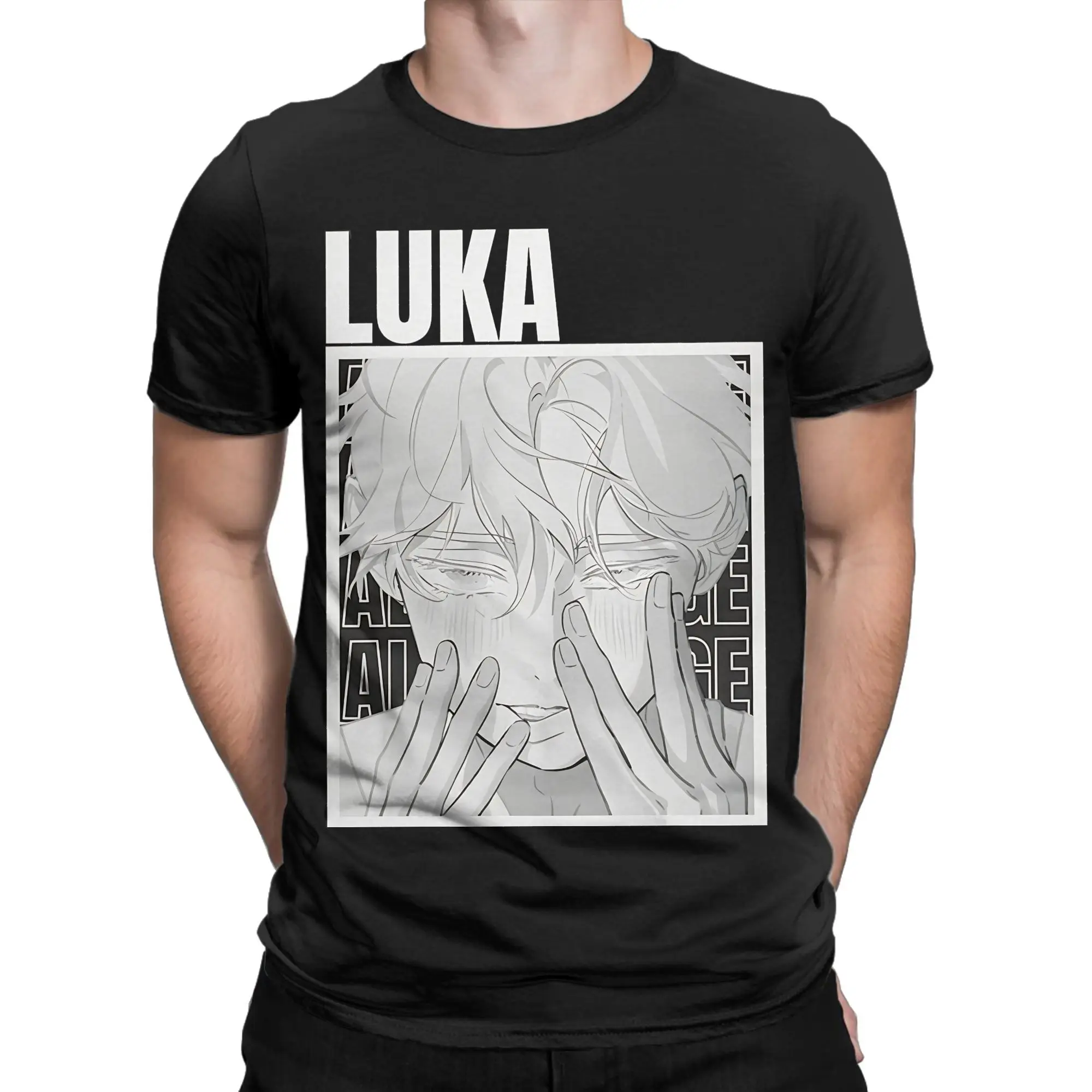 الرجال النساء لوكا الغريبة المرحلة أنيمي تي شيرت ملابس قطنية الفكاهة قصيرة الأكمام س الرقبة تي شيرت الأصلي تي شيرت
