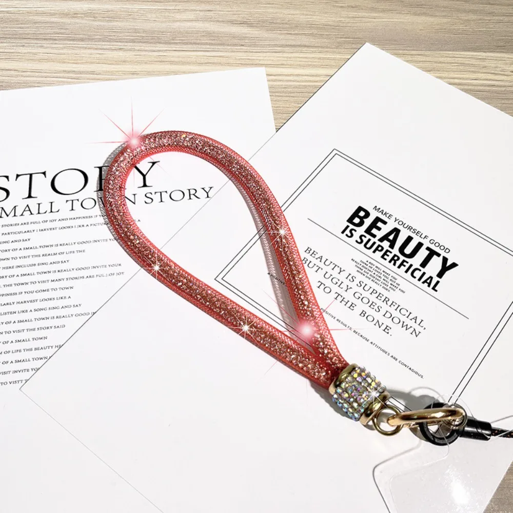 

Прочный подвесной шнур, веревка для мобильного телефона, аксессуары для чехлов для телефона с улучшенным темпераментом, нейлоновая сетчатая веревка, подвесная веревка со стразами