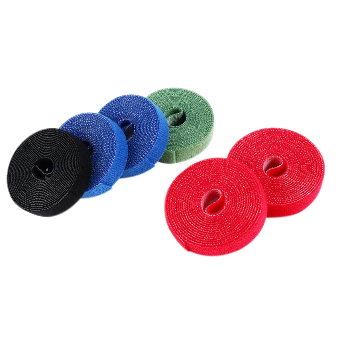 

6pcs 6 Rolls Reusable Hook Loop Cable Ties Wire Straps Cord Organizer Fastening Ties For Home Office Power Cords Chargers