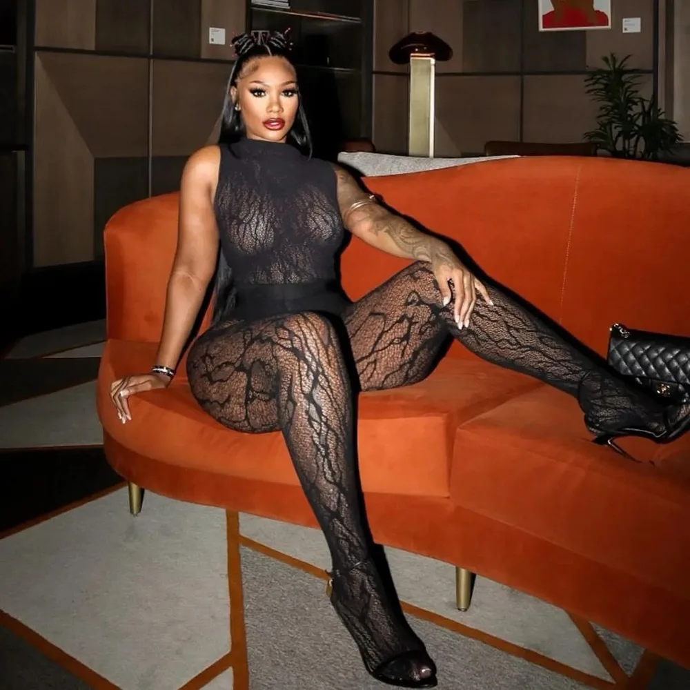 OSEN-Jumpsuit Women Club Party Sexy Playsuit Set Sleeveless Backless Bodysuit All In One Jumpsuit Clothing — zdjęcie 4