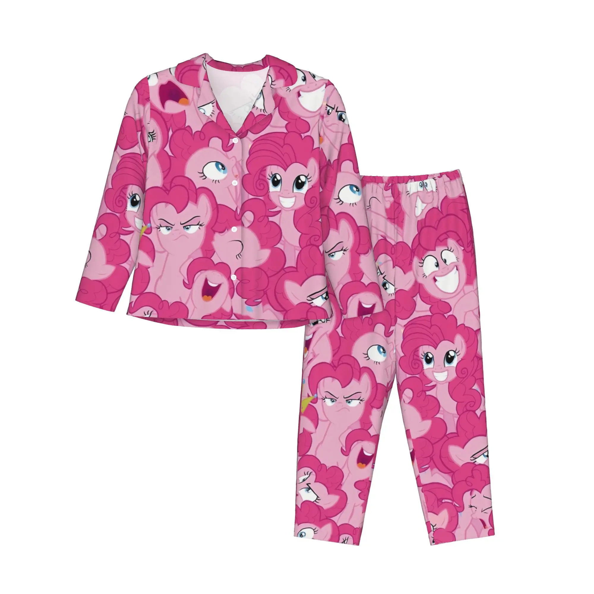 Pinkie весенне-осенние новые женские пижамы, домашняя одежда, кардиган, пижамный комплект с длинными рукавами