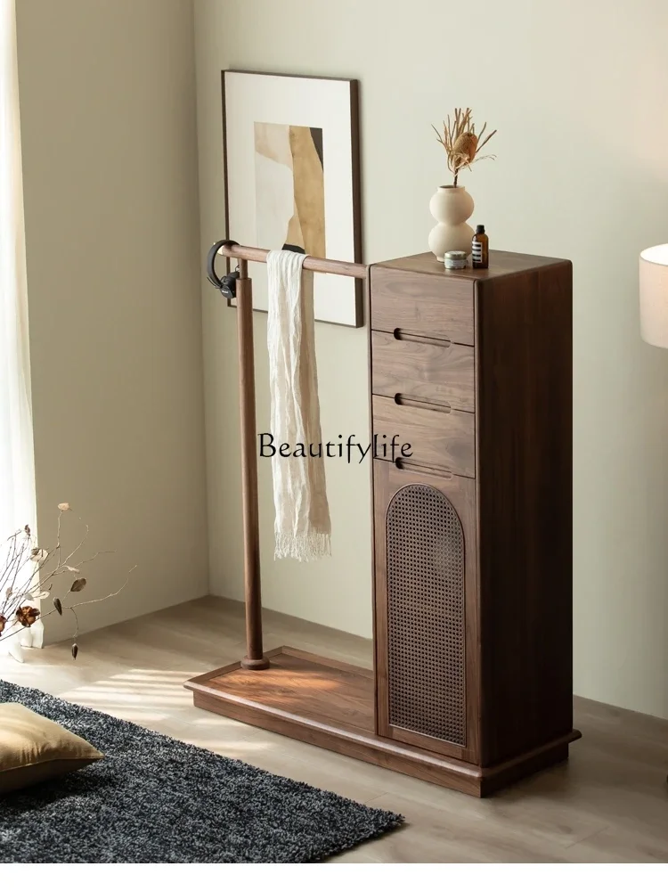 

13Simple Coat Rack Bedroom Multifunctional Hanger North America Black Walnut Floor