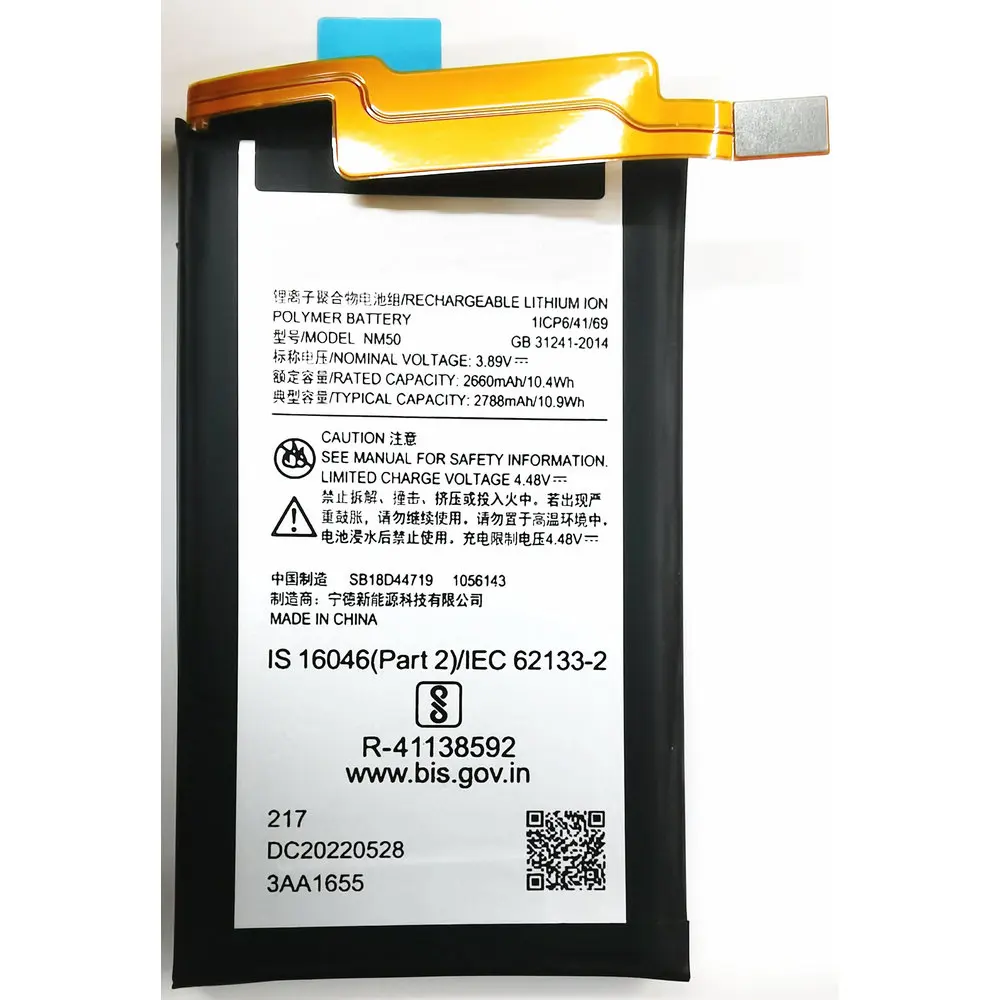 

A Pair Original NM40 NM50 Replacement Battery for Motorola Moto Razr 2022 XT2251-1 Mobile Phone