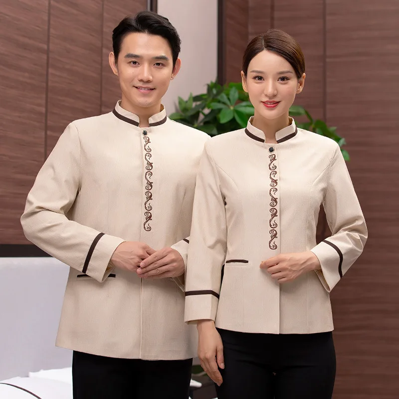 

Cleaning Work Clothes Supermarket Housekeeping Property Cleaner Long Sleeve Hotel Hotel Room Attendant Aunt Outfit Female