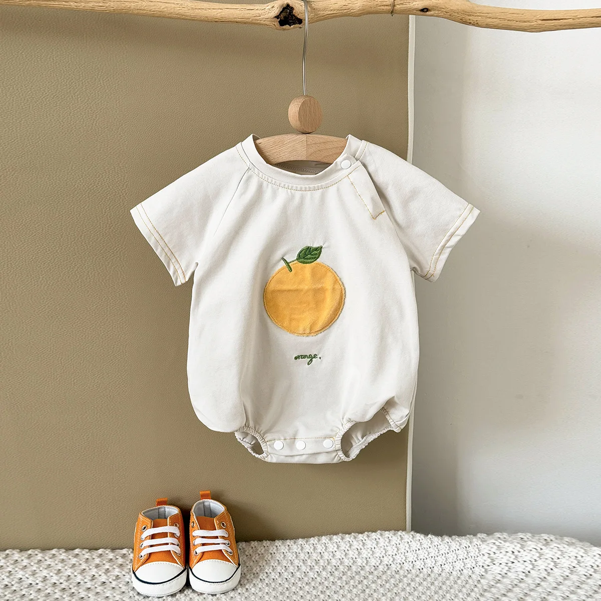 

Baby Bodysuit Bodysuit Thin Short Sleeve Triangle Harness Baby Summer