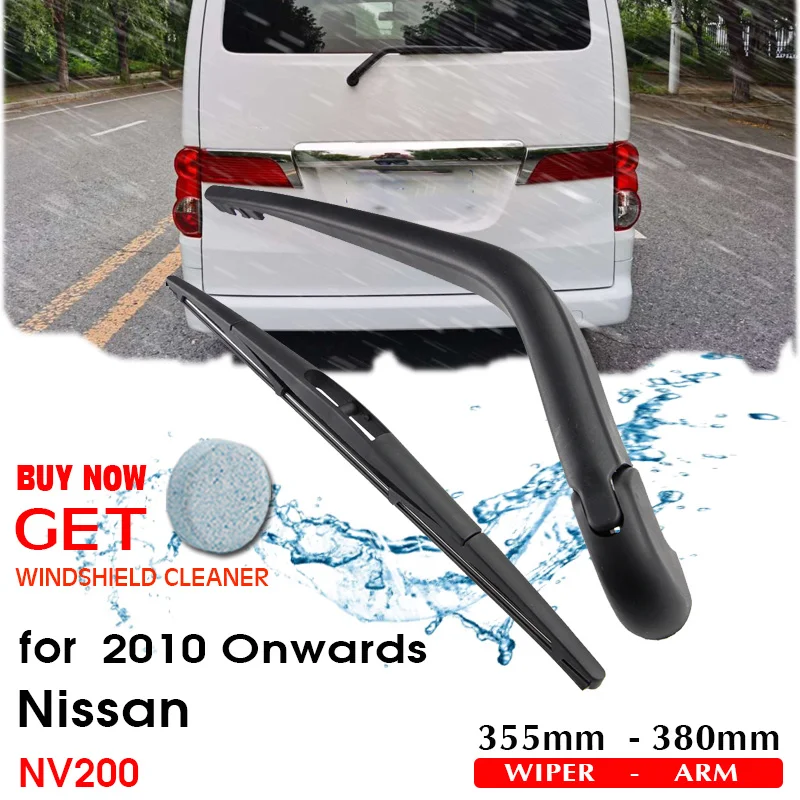 

BROSHOO Car Rear Wiper Blades Back Windscreen Wiper Arm For Nissan NV200 Hatchback (2010-) 355mm,Windshield Auto Styling