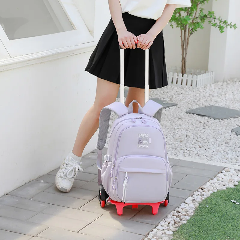 Trolley Children School Bags Mochilas Kids Backpacks With Wheel Trolley Luggage Girls princess backpack Backbag kids Schoolbag