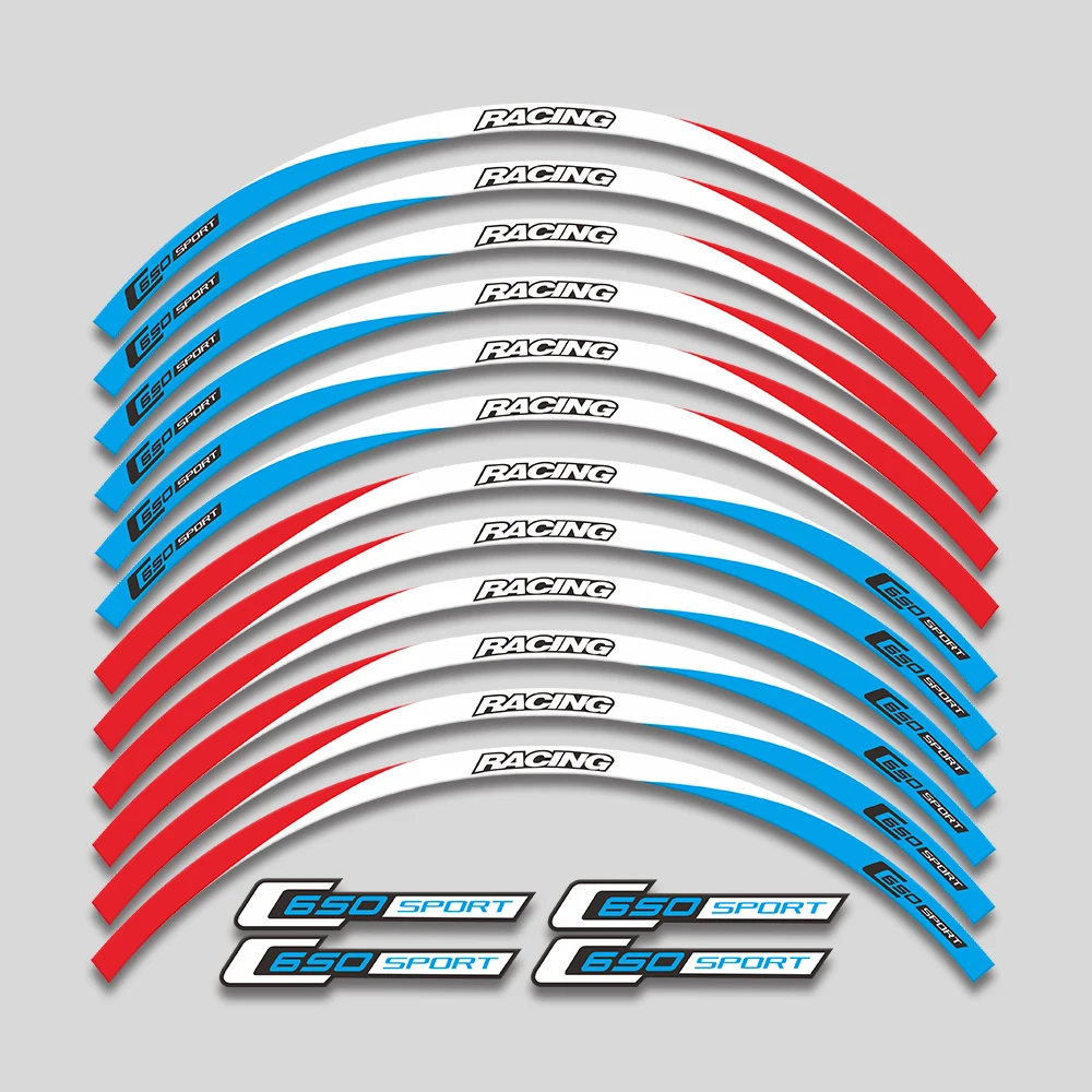 

For BMW c650 sport C 650 650SPORT Motorcycle Accessories Wheels Hub Stickers Reflective Stripe Tape Rim Tire Decorative Decals