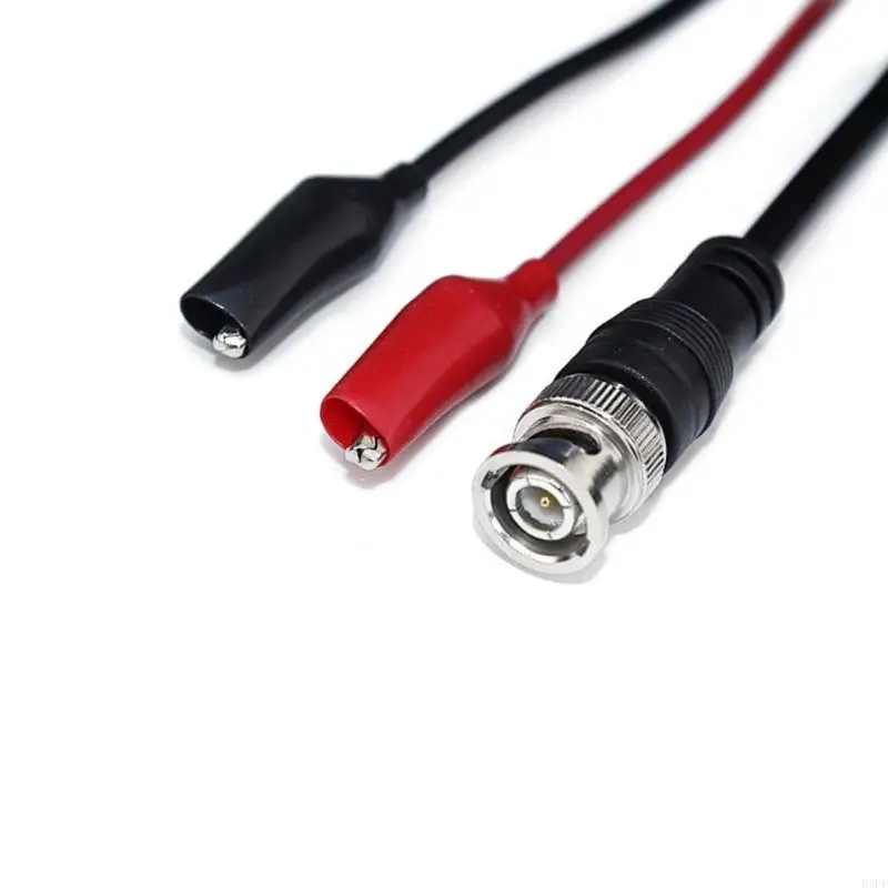 E1PF BNC to Two Alligators Clip Probe Test Cable for Oscilloscope and Diagnostic Test