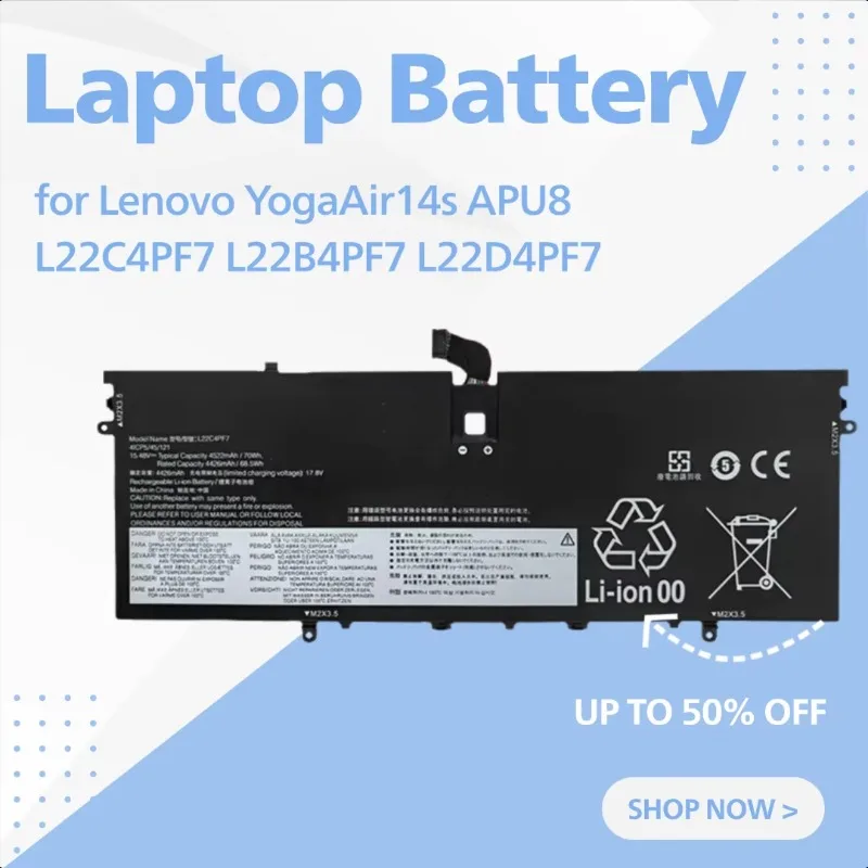 

Brand New Laptop Battery for Lenovo YogaAir14s APU8 L22C4PF7 L22B4PF7 L22D4PF7