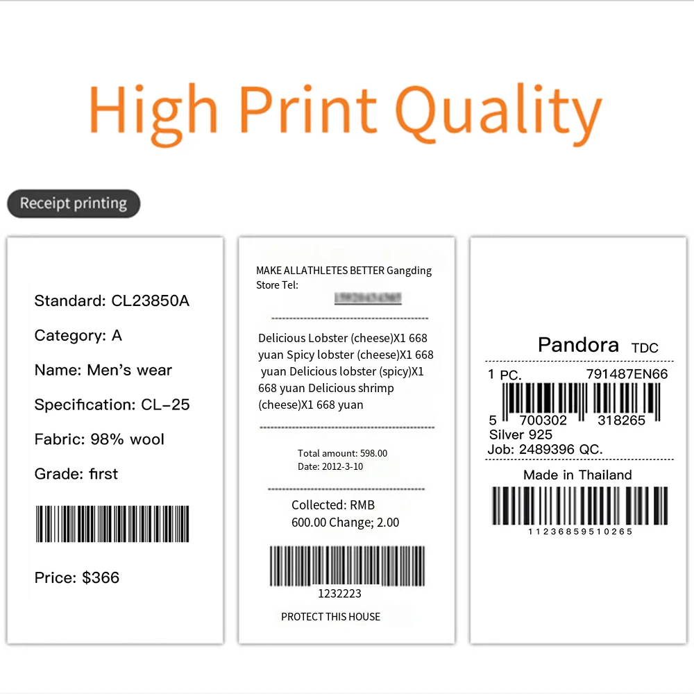 80mm Embedded Thermal Printer Module w/ TTL+RS232+USB Printer Support ESC/POS Command 72mm Width 180mm/s Speed Auto Paper Cutter