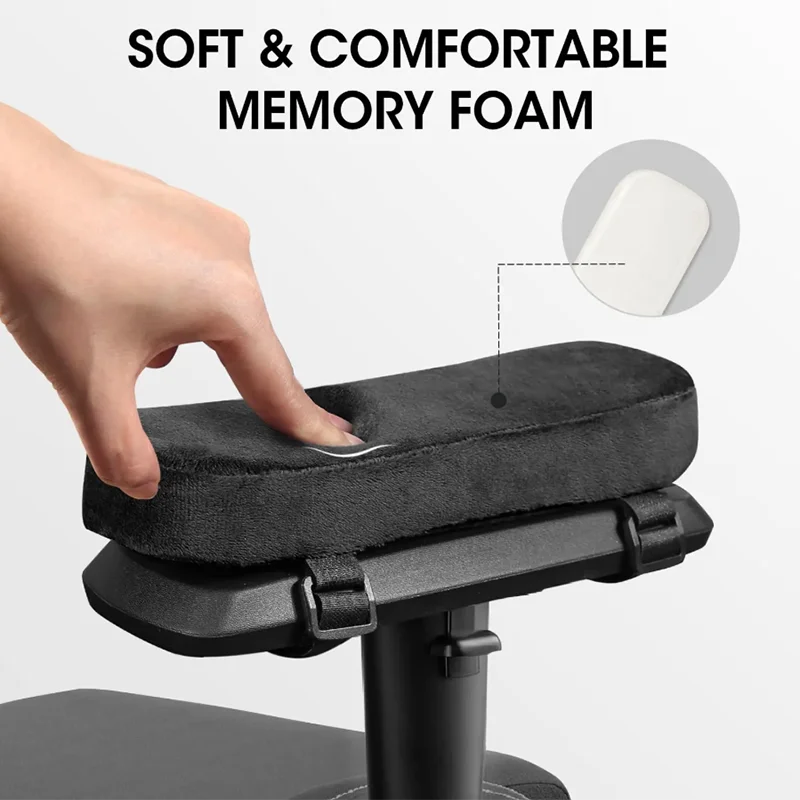 Memory Foam Armrest Pads for Office Chair Elbow Support Cushion for Arm Pressure Relief, Universal Fit Covers for Desk Chairs view 5