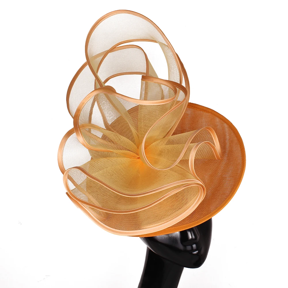 

Big Fascinator Hat For Women Ladies Formal Dress Party Derby Headpiece Cocktail Flower Headwear Hairpin Bride Hair Accessories